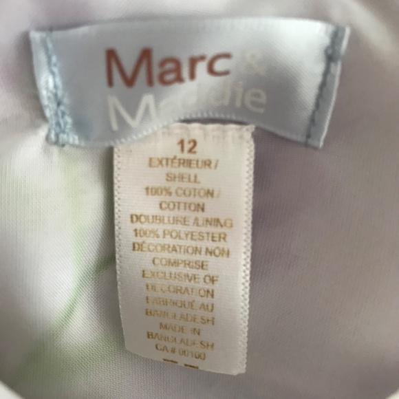 Marc & Maddie Floral Dress With Long Sleeve Shrug Girls Size 12 Purple White - Picture 10 of 11